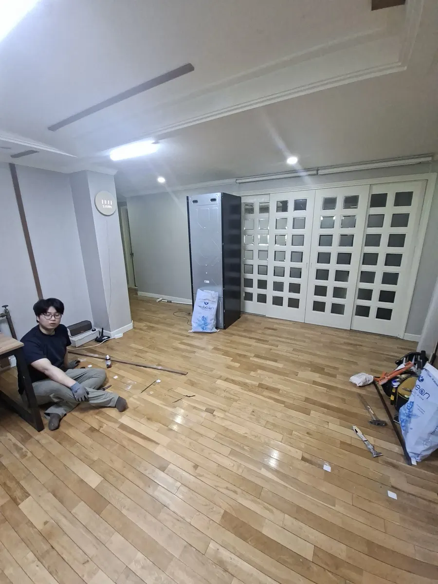 사무실 임시가벽 철거 시공 후
